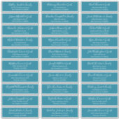 Sticker Modern Chic Script Mariage Nom d'hôte Adresse (Devant)