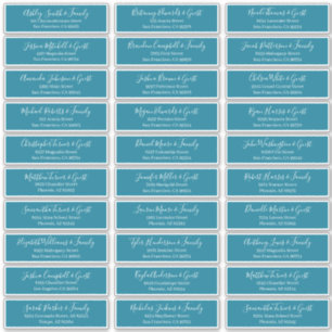 Sticker Modern Chic Script Mariage Nom d'hôte Adresse