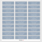 Sticker Modern Chic Script Mariage Nom d'hôte Adresse (Feuille)