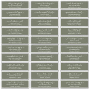 Sticker Modern Chic Script Mariage Nom d'hôte Adresse