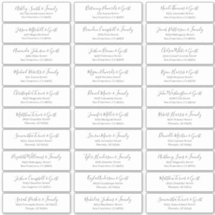 Sticker Modern Chic Script Mariage Nom d'hôte Adresse