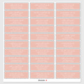 Sticker Modern Chic Script Mariage Nom d'hôte Adresse (Feuille)