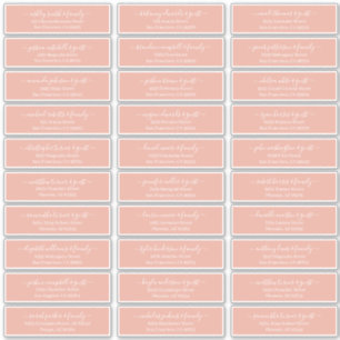 Sticker Modern Chic Script Mariage Nom d'hôte Adresse