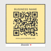 Sticker Modern Custom Business Name Url QR Code Template (Feuille)