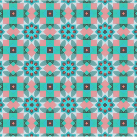 Sticker Modern Mediterranean Star Tile Pattern Accent Pill (Devant)