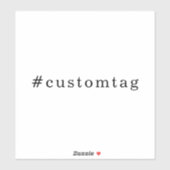 Sticker Modern Minimal Hashtag Design (Feuille)