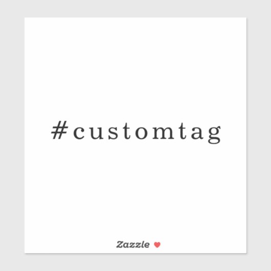 Sticker Modern Minimal Hashtag Design (Feuille)