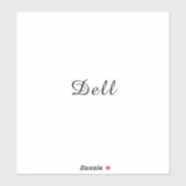 Sticker Modern Minimal Stylish Dell Design (Feuille)