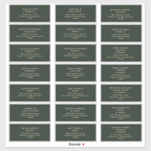 Sticker Modern Minimalist Dark Green Yellow Adresse d'hôte