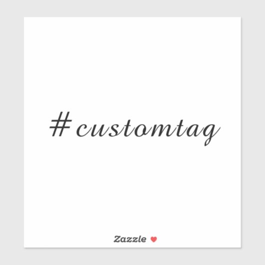 Sticker Modern Minimalist Hashtag Design (Feuille)