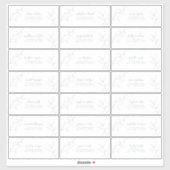 Sticker Modern Sage Green Script Botanique Adresse d'invit (Feuille)