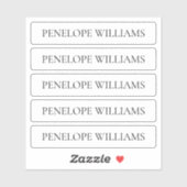 Sticker Modern Transparent Business Label – Custom Text (Feuille)