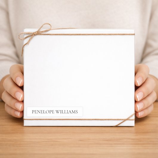 Sticker Modern Transparent Business Label – Custom Text