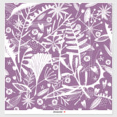 Sticker Moderne Botatanique Floral Purple (Feuille)