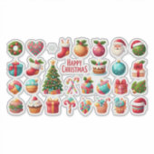 Sticker Moderne élégant de Noël (Devant)