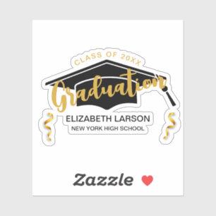 Sticker Moderne Elegant Senior Golden Black