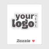 Sticker Moderne Minimal Simple Votre Logo Ici (Feuille)