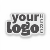 Sticker Moderne Minimal Simple Votre Logo Ici (Devant)