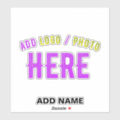 STICKER MODERNE MODERNE PERSONNALISABLE CLAIR VÉRIFIÉ (Feuille)