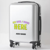 STICKER MODERNE MODERNE PERSONNALISABLE CLAIR VÉRIFIÉ (Sur valise)