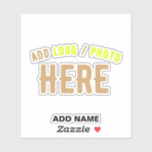 STICKER MODERNE MODERNE PERSONNALISABLE CLAIR VÉRIFIÉ (Feuille)