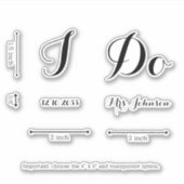 Sticker Moderne Personnalisée Je fais mariée Mariage Chaus (Devant)