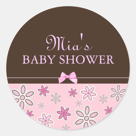 Sticker moderne rose et Brown Floral (Devant)
