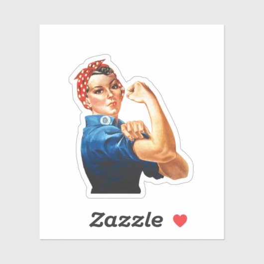 Sticker moderne Rosie le Riveter (Feuille)