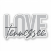 Sticker Moderne, simple, chic, design urbain Love Tennesse (Devant)