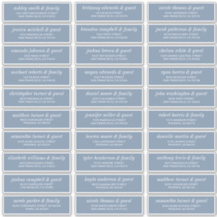 Sticker Moderne Simple Chic Mariage Nom d'hôte Adresse