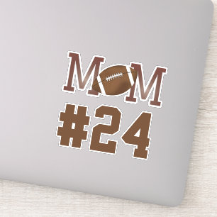 Sticker Moderne Simple Football Maman Joueur Numéro Chic
