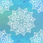 Sticker Moderne turquoise bleu ombre pascolor mandala (Devant)