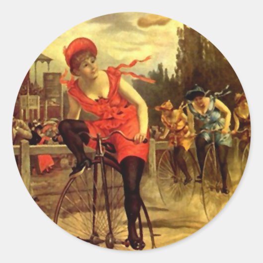 Sticker Modieuze Fietsen Racing  Fietsfiets (Voorkant)