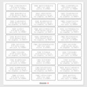 Sticker modifier le cachet d'adresse d'invité mariage indi (Feuille)