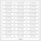 Sticker modifier le cachet d'adresse d'invité mariage indi (Feuille)