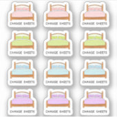Sticker Modifier les feuilles Nettoyage des lits Rappel mé (Devant)