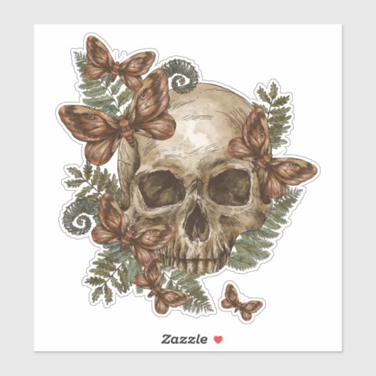 Sticker Mois crâne (Feuille)