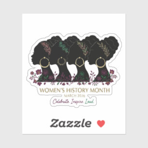Sticker Mois de l'histoire des femmes noires 2026 Floral É