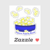 Sticker Mois de Popcorn (Feuille)