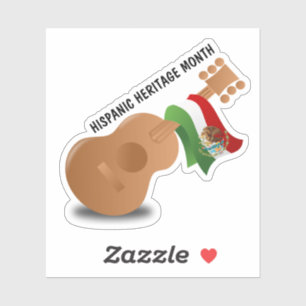 Sticker Mois national du patrimoine hispanique - Guitare