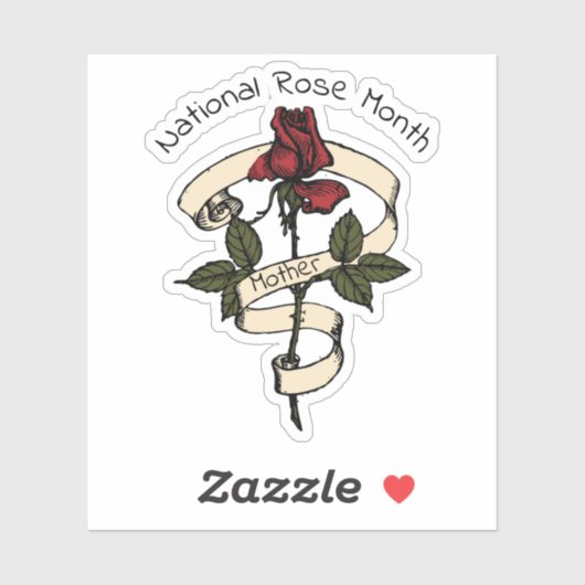 Sticker Mois Rose national (Feuille)