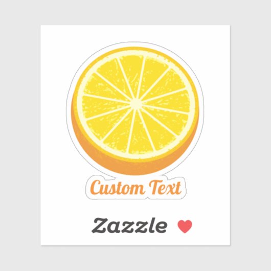 Sticker Moitié orange (Feuille)