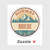 Sticker Molde, Norvège Norvège (Feuille)