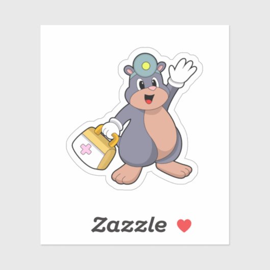 Sticker Mole as Nurse with First aid kit.PNG (Feuille)
