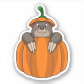 Sticker Mole avec Citrouille (Devant)