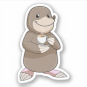 Sticker Mole avec Coffee Cup (Devant)