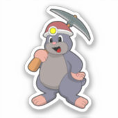 Sticker Mole avec Pickaxe (Recto)
