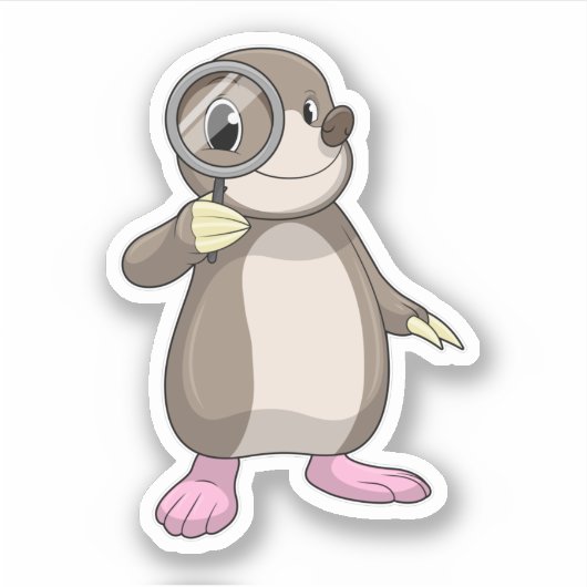 Sticker Mole avec verre Magnifiant (Devant)