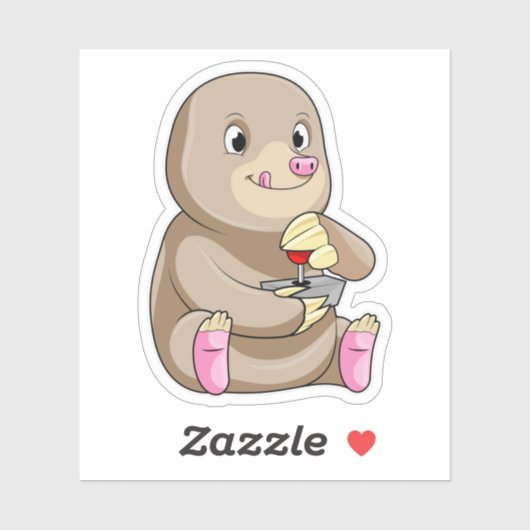 Sticker Mole comme joueur avec Joystick (Feuille)