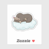 Sticker Mole sur nuages (Feuille)
